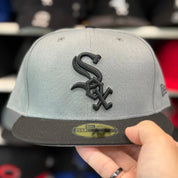 New Era Chicago White Sox Grey/Black 59FIFTY Fitted Hat - Product Image