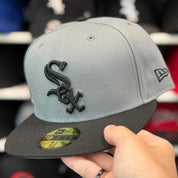New Era Chicago White Sox Grey/Black 59FIFTY Fitted Hat - Product Image