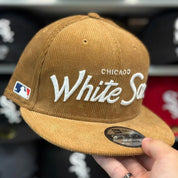 New Era Chicago White Sox 'Script Logo' Beige Corduroy 9FIFTY Snapback - Product Image