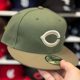 New Era Cincinnati Reds Olive 59FIFTY Fitted Hat