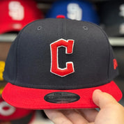 New Era Cleveland Guardians Navy/Red 9FIFTY Snapback - Product Image