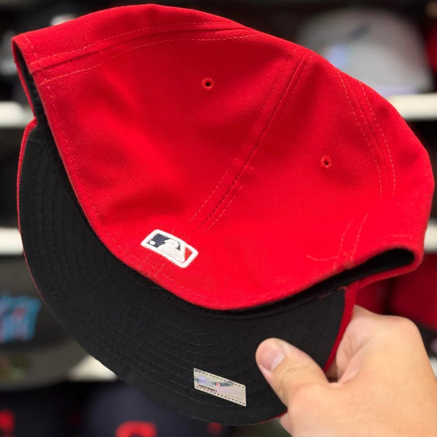 New Era Cleveland Indians 'C' Red 59FIFTY Fitted Hat - Product Image