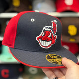 New Era Cleveland Indians 'Chief Wahoo' Red/Navy 59FIFTY Fitted Hat