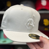 New Era Cleveland Indians 'Chief Wahoo' White 59FIFTY Fitted Hat