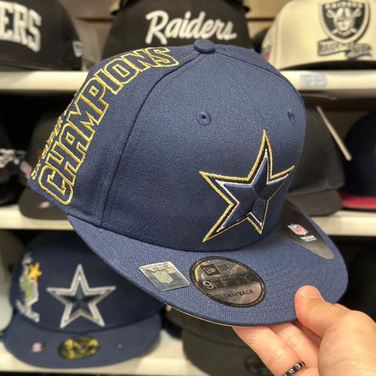 New Era Dallas Cowboys '5x Super Bowl Champion' Navy 9FIFTY Snapback - Product Image