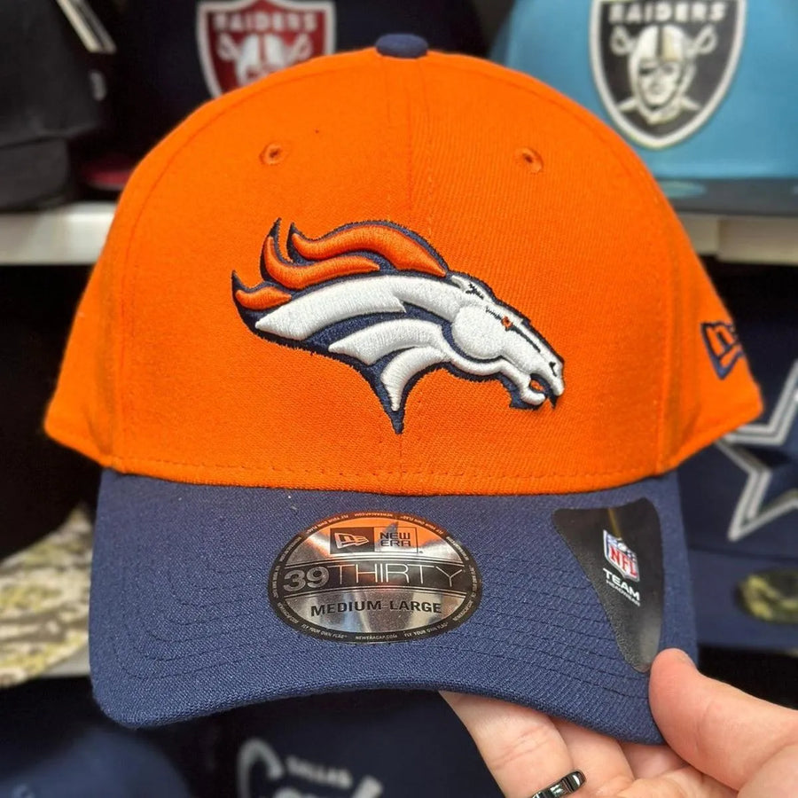 New Era Denver Broncos 39THIRTY Ball Cap Orange/Navy - Product Image