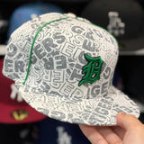 New Era Detroit Tigers 'Graffiti Script' White 59FIFTY Fitted Hat