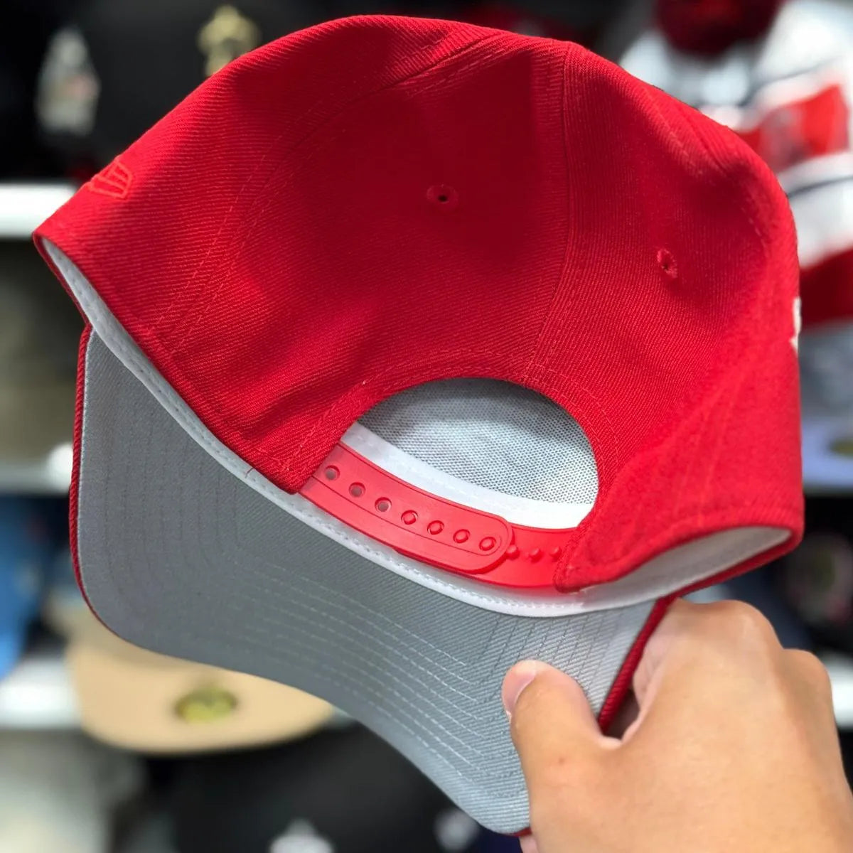 New Era Diablos Rojos del México Script '2024 Campeon' A-Frame Red/White 9FORTY Snapback | Glow in the Dark - Product Image