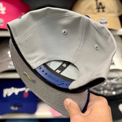 New Era Dodgers "Cursive D" Gray/Blue 9FIFTY Snapback - Product Image