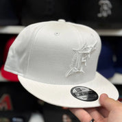 New Era Florida Marlins All White 9FIFTY Snapback - Product Image