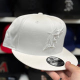 New Era Florida Marlins All White 9FIFTY Snapback