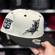 New Era Florida Marlins Upside Down '25th Anniversary' Creme/Black 9FIFTY Snapback - Product Image