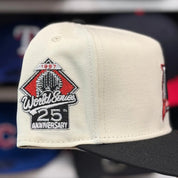 New Era Florida Marlins 'World Series 25th Anniversary' A-Frame Creme/Black Red Chrome 9FIFTY Snapback | Glow in the Dark - Product Image