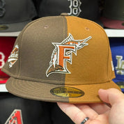 New Era Florida Marlins 'World Series' Tan/Caramel 59FIFTY Fitted Hat - Product Image
