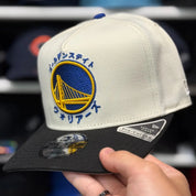 New Era Golden State Warriors 'Katakana 7x Champions' A-Frame Creme/Black 9FIFTY Snapback - Product Image