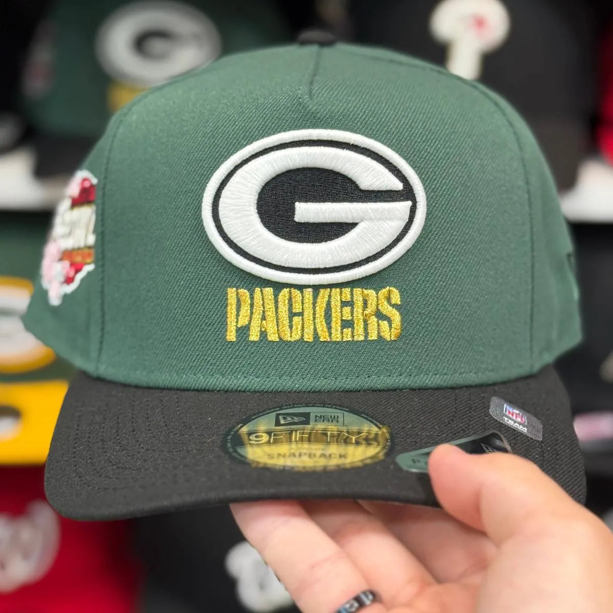 New Era Green Bay Packers '1999 Pro Bowl' A-Frame Green/Black 9FIFTY Snapback - Product Image