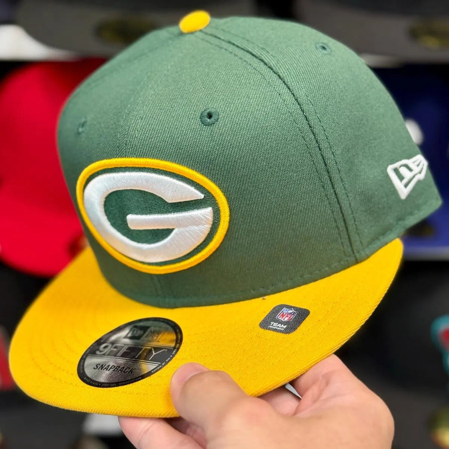 New Era Green Bay Packers Green/Yellow 9FIFTY Snapback - Product Image