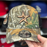 New Era Houston Astros '40th Anniversary' A-Frame Realtree 9FORTY Trucker Snapback - Product Image
