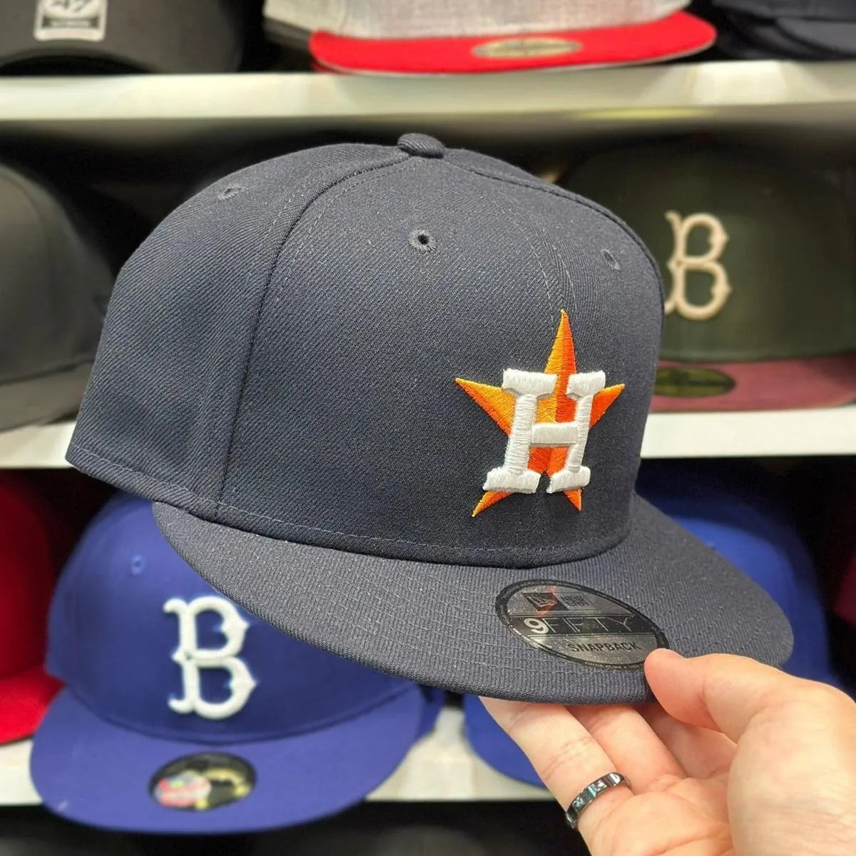 New Era Houston Astros Navy 9FIFTY Snapback - Product Image