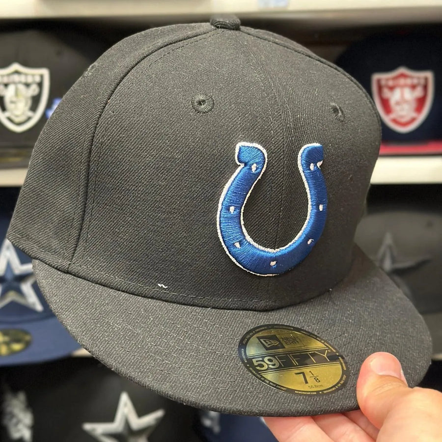 New Era Indianapolis Colts Black 59FIFTY Fitted Hat - Product Image
