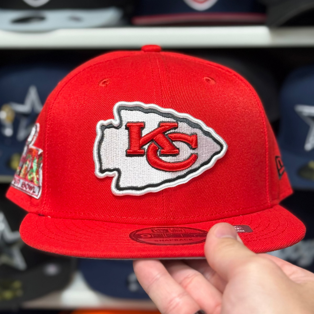 New Era Kansas City Chiefs 'Super Bowl LIV' Red 9FIFTY Adjustable Snapback Hat - Product Image