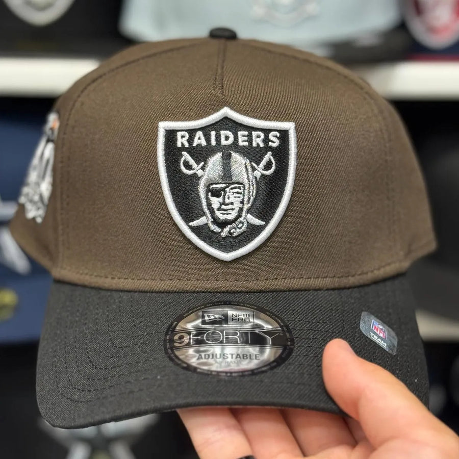New Era Las Vegas Raiders '60th Anniversary' A-Frame Brown/Black 9FORTY Snapback - Product Image