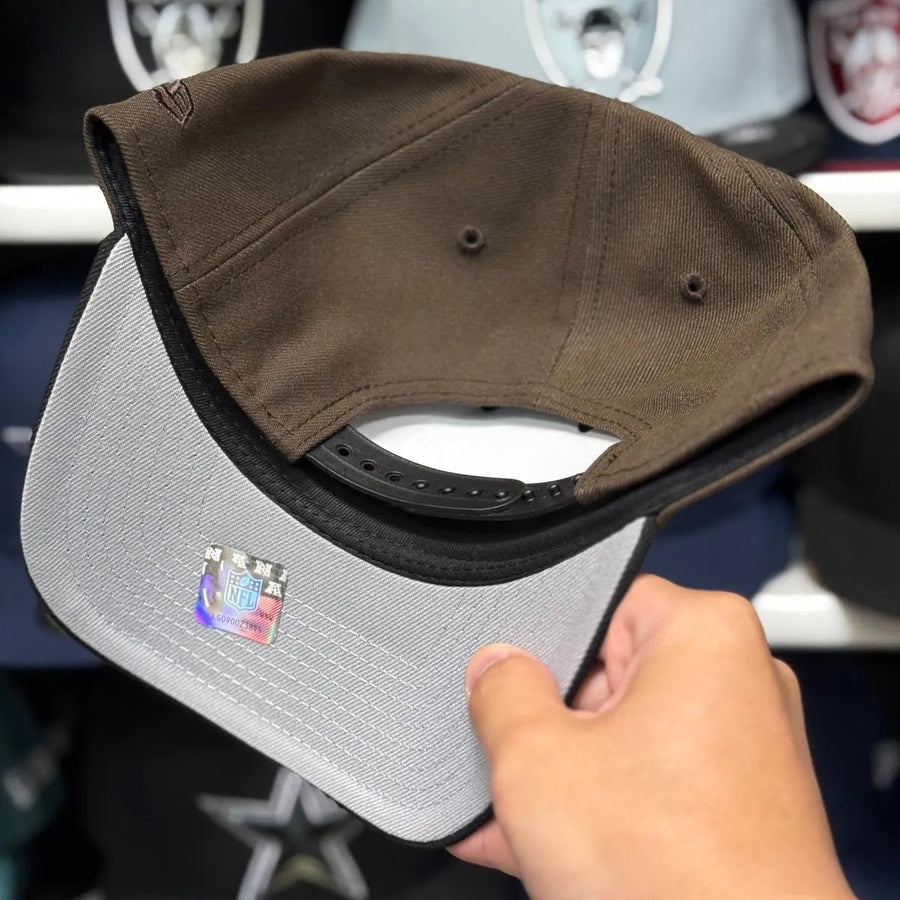 New Era Las Vegas Raiders '60th Anniversary' A-Frame Brown/Black 9FORTY Snapback - Product Image