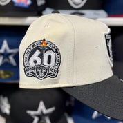 New Era Las Vegas Raiders '60th Anniversary' A-Frame Creme/Black 9FORTY Snapback - Product Image