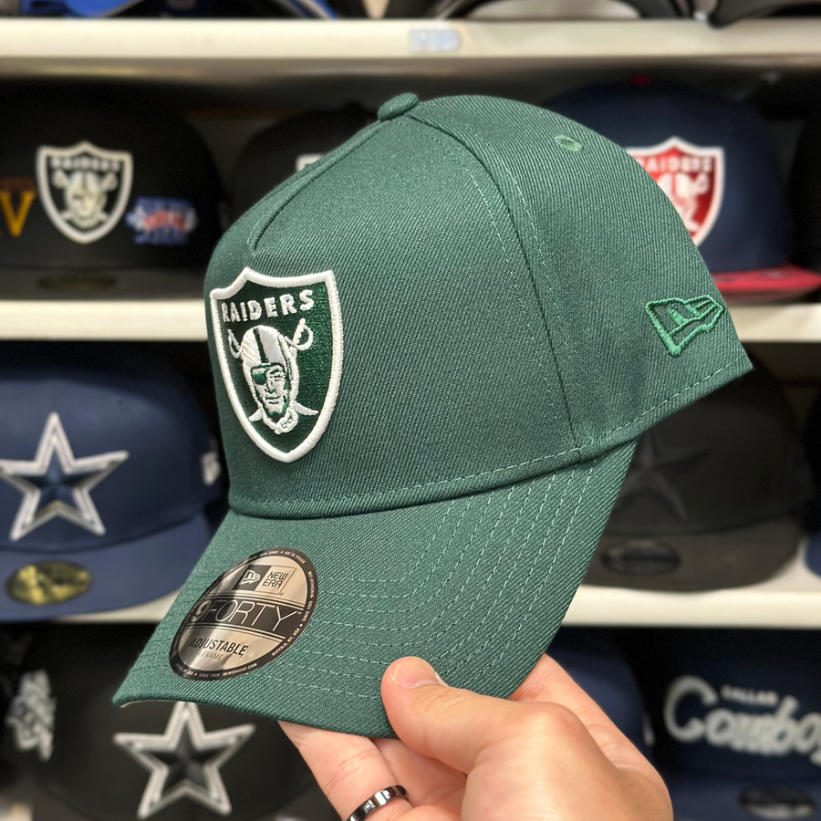 New Era Las Vegas Raiders A-Frame Dark Green 9FORTY Snapback - Product Image