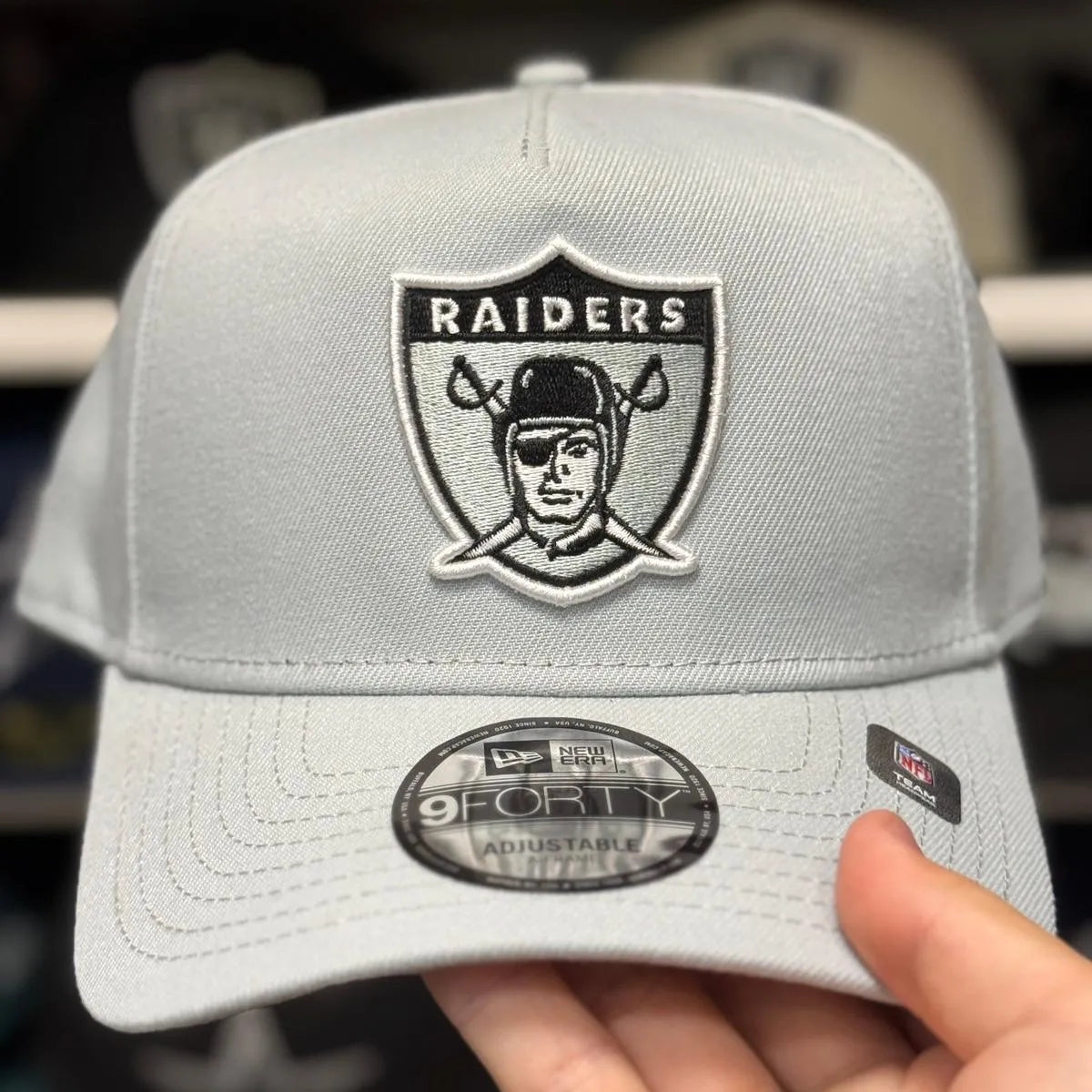 New Era Las Vegas Raiders A-Frame Silver 9FORTY Snapback - Product Image