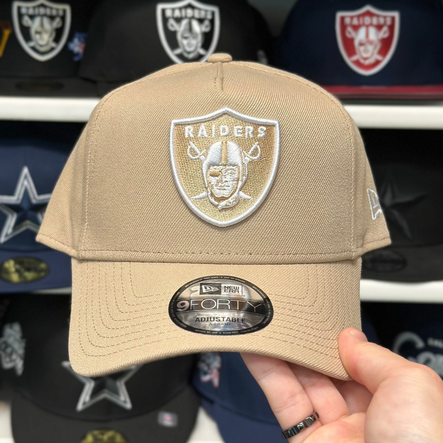 New Era Las Vegas Raiders A-Frame Tan 9FORTY Snapback - Product Image