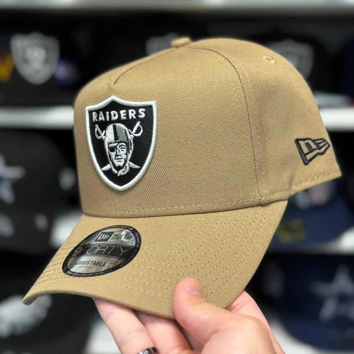 New Era Las Vegas Raiders A-Frame Tan 9FORTY Snapback - Product Image
