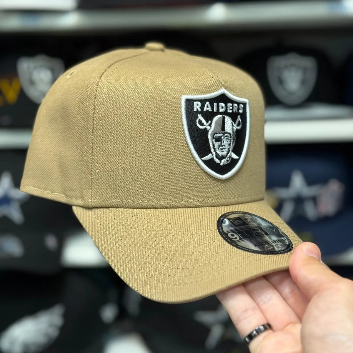 New Era Las Vegas Raiders A-Frame Tan 9FORTY Snapback - Product Image