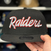 New Era Las Vegas Raiders 'Script Logo' Black 9FIFTY Snapback - Product Image