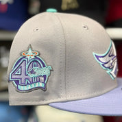 New Era Los Angeles Angels '40th Anniversary' Silver/Periwinkle 59FIFTY Fitted Hat - Product Image