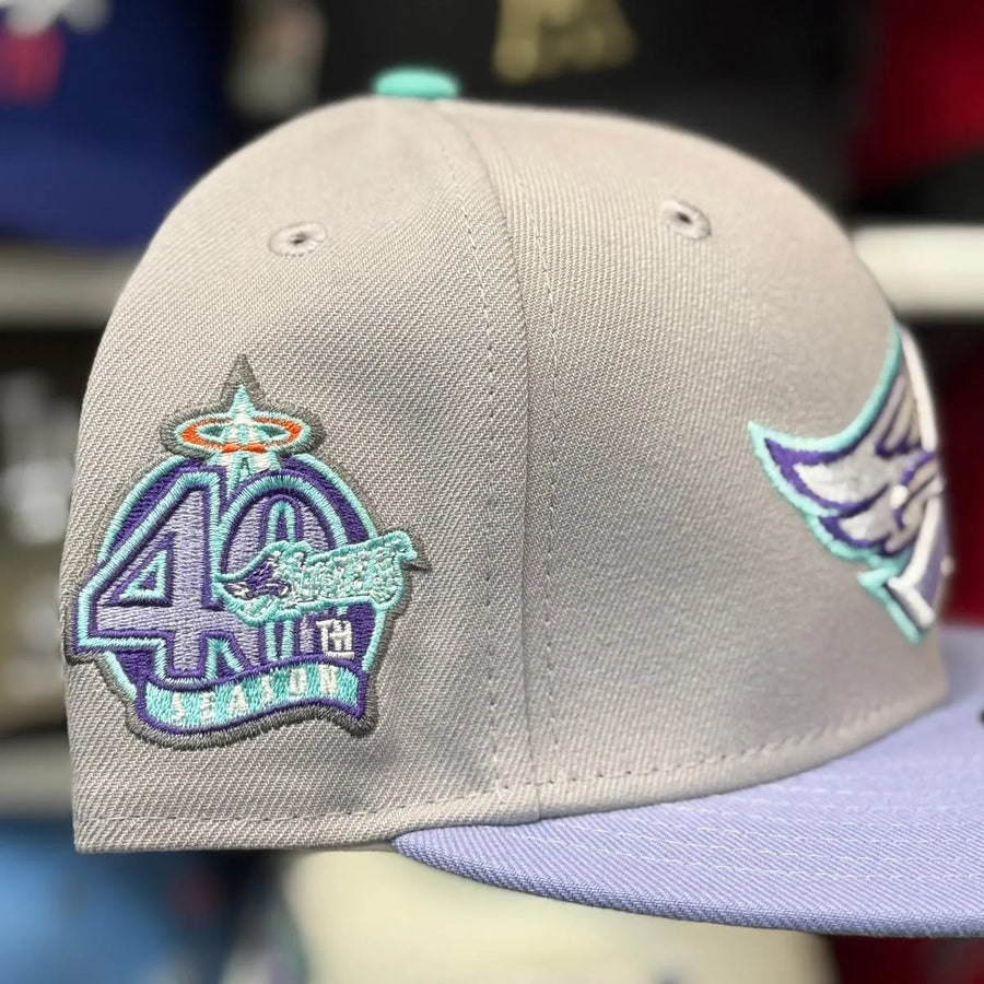 New Era Los Angeles Angels '40th Anniversary' Silver/Periwinkle 59FIFTY Fitted Hat - Product Image