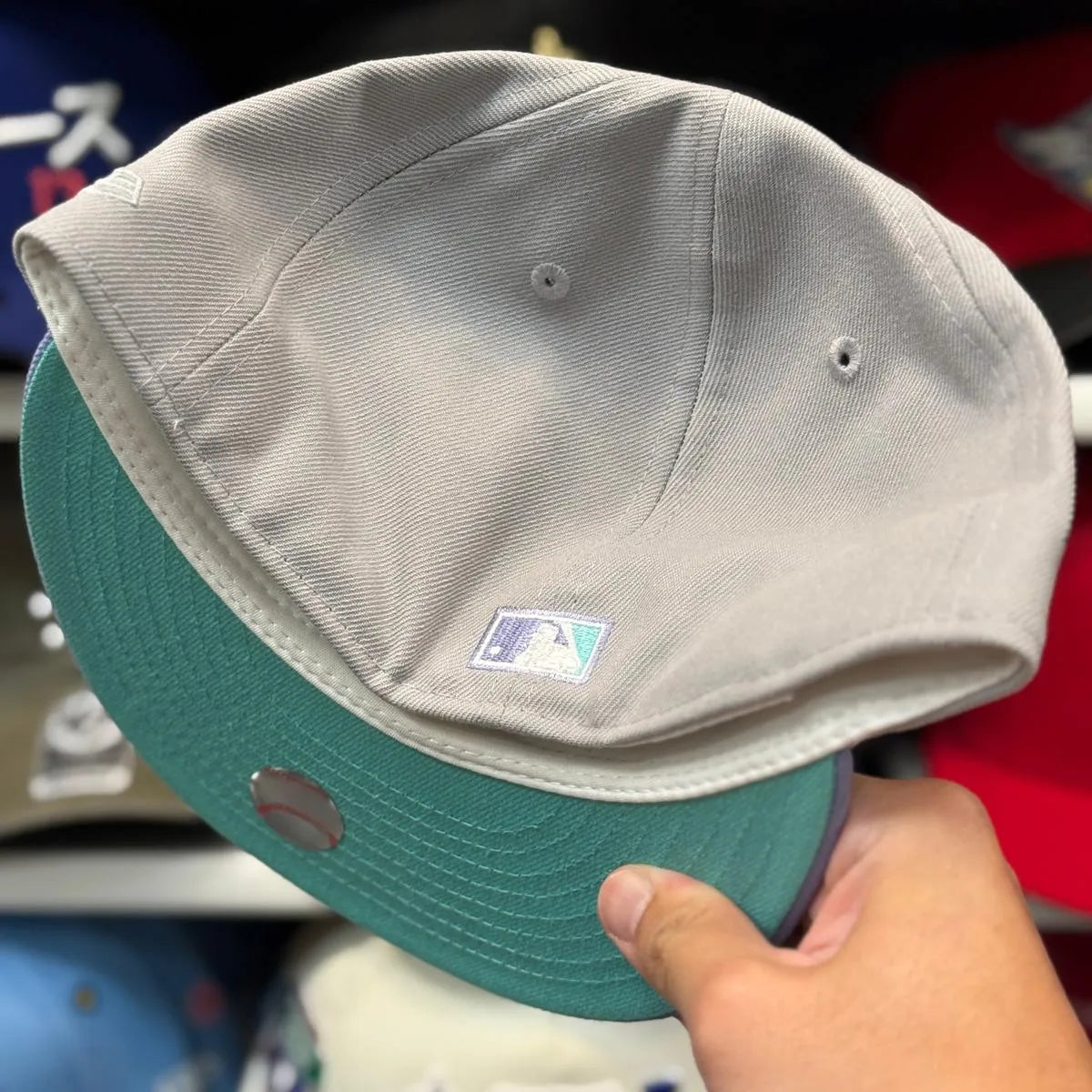 New Era Los Angeles Angels '40th Anniversary' Silver/Periwinkle 59FIFTY Fitted Hat - Product Image