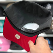 New Era Los Angeles Angels '50th Anniversary' A-Frame Black 9FORTY Snapback | Red Under Brim - Product Image