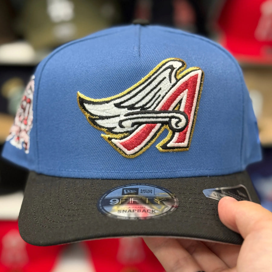 New Era Los Angeles Angels '50th Anniversary' A-Frame Blue/Black 9FIFTY Snapback | Glow in the Dark - Product Image