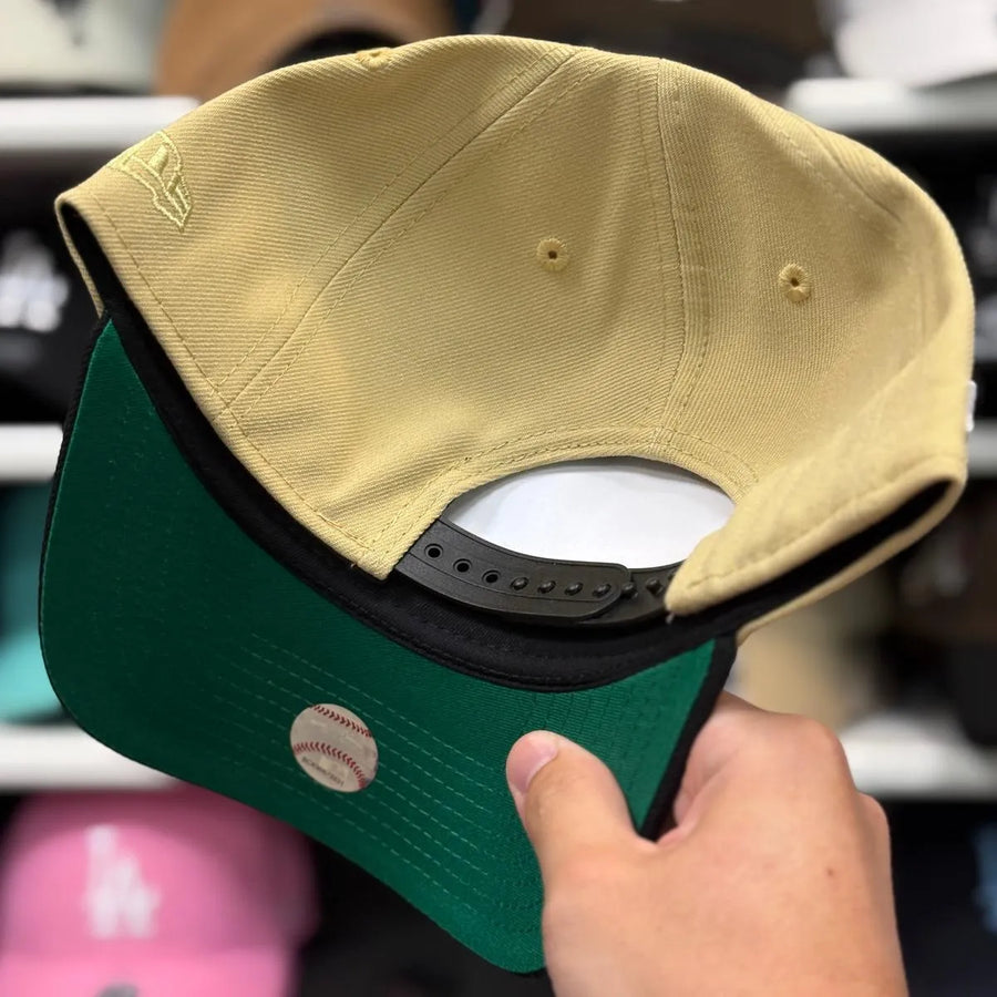 New Era Los Angeles Angels '50th Anniversary' A-Frame Sand/Black 9FORTY Snapback - Product Image
