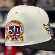 New Era Los Angeles Angels '50th Anniversary' Creme/Black 9FIFTY Snapback - Product Image