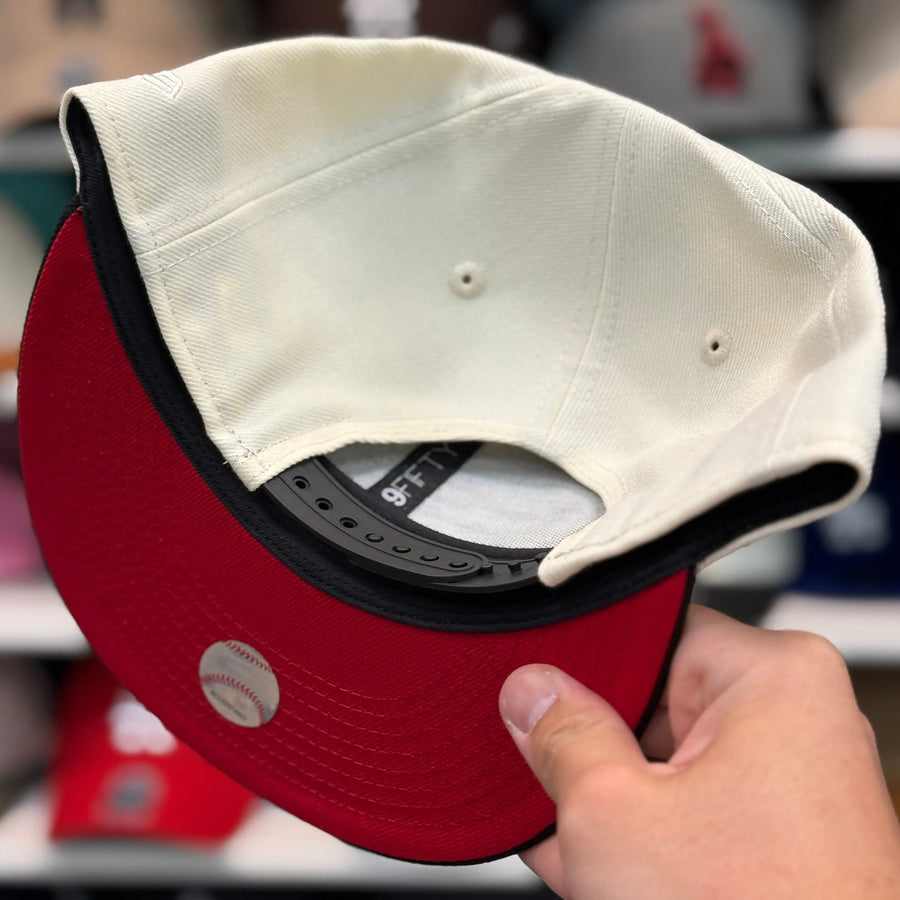 New Era Los Angeles Angels '50th Anniversary' Creme/Black 9FIFTY Snapback - Product Image