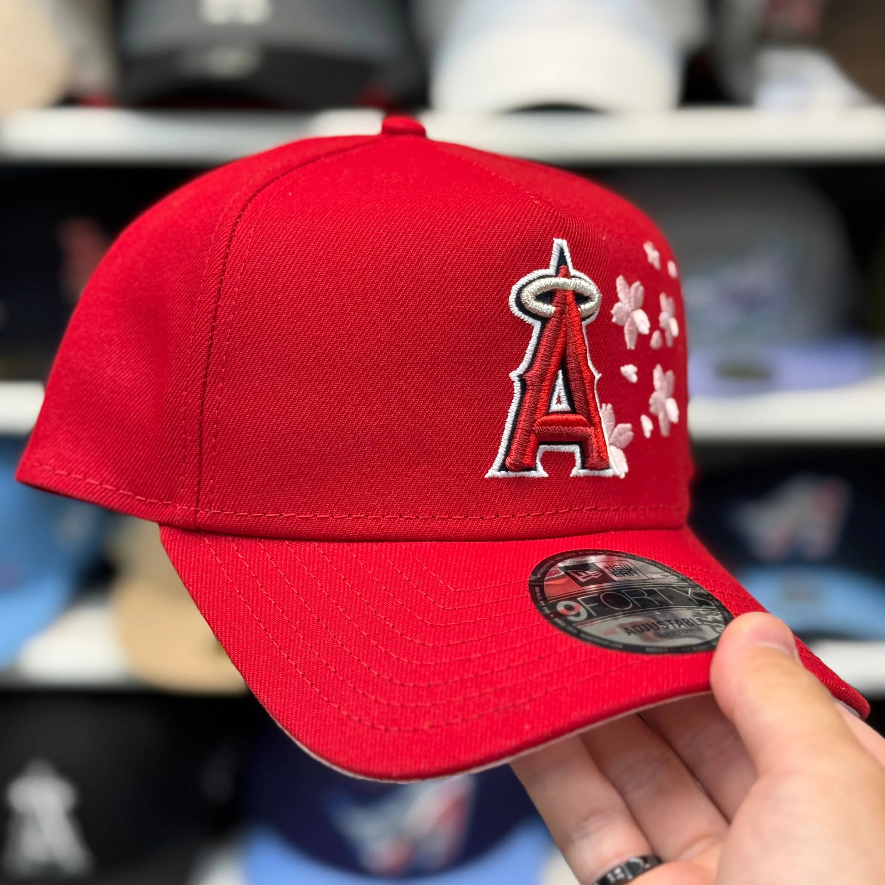 New Era Los Angeles Angels 'Cherry Blossom' A-Frame Red 9FORTY Snapback - Product Image