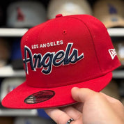 New Era Los Angeles Angels 'Script Logo' Red 9FIFTY Snapback - Product Image