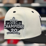 New Era Los Angeles Angels Upside Down Logo '20th Anniversary' Creme/Black 9FIFTY Snapback - Product Image