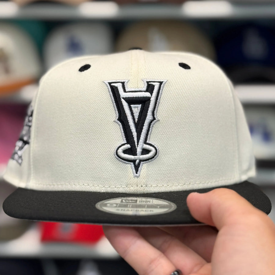 New Era Los Angeles Angels Upside Down Logo '20th Anniversary' Creme/Black 9FIFTY Snapback - Product Image
