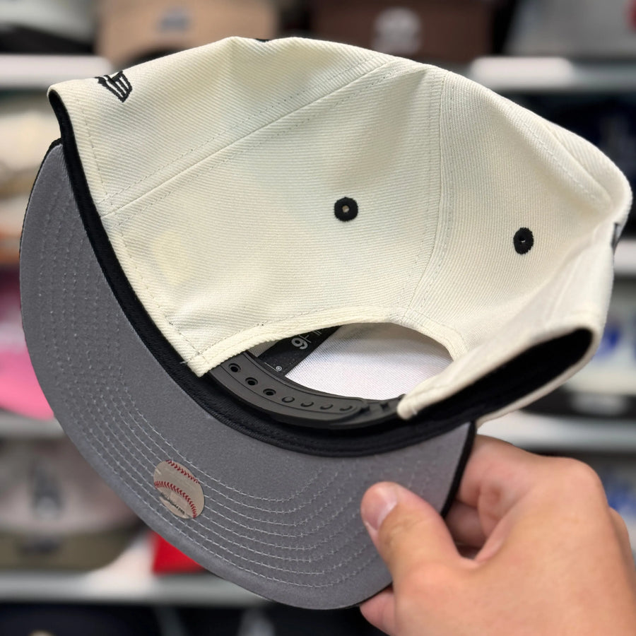 New Era Los Angeles Angels Upside Down Logo '20th Anniversary' Creme/Black 9FIFTY Snapback - Product Image
