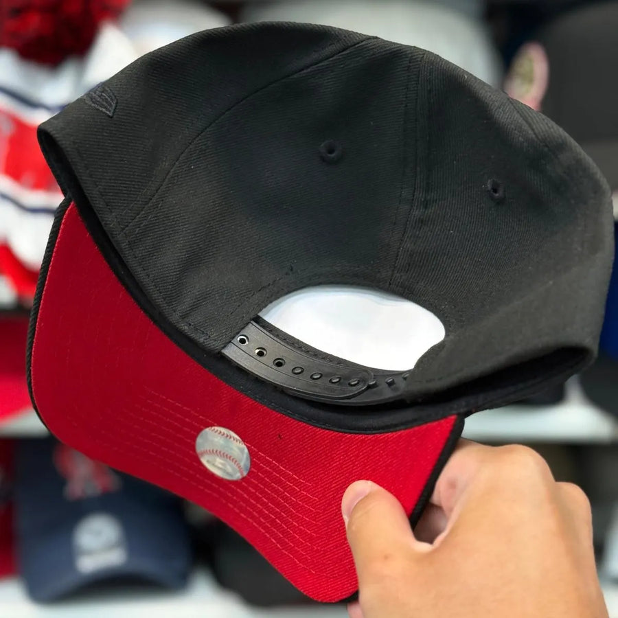 New Era Los Angeles Angels Upside Down Logo '50th Anniversary' A-Frame 9FORTY Snapback | Red Under Brim - Product Image