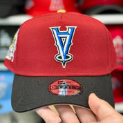 New Era Los Angeles Angels Upside Down Logo '50th Anniversary' A-Frame Red/Black 9FORTY Snapback - Product Image