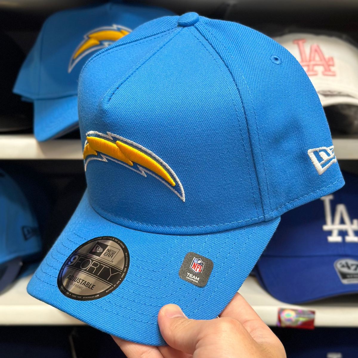 New Era Los Angeles Chargers A-Frame Electric Blue 9FORTY Snapback - Product Image